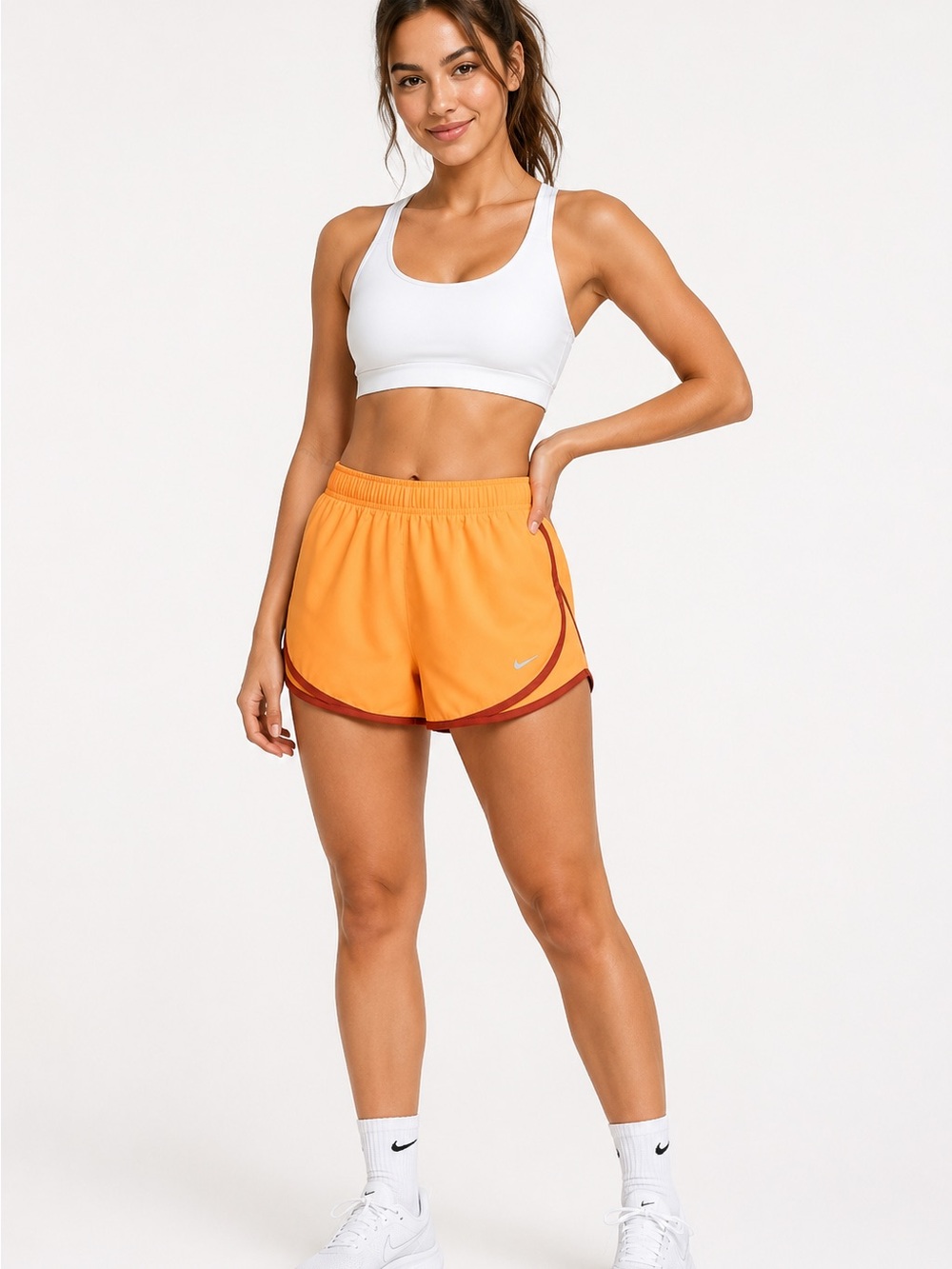NWT Nike Tempo Dri-FIT Mid-Rise 3” Running Shorts in Orange, Size XS